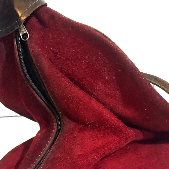 Elegant Brown and Red leather & suede Women\'s Backpack main image 7